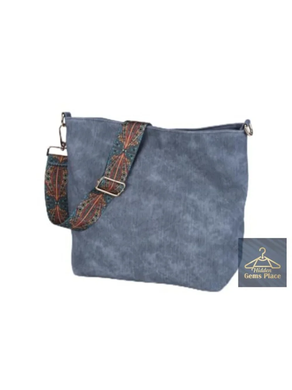 Faux Leather Slouchy Hobo Bag with Zipper & Detachable Strap